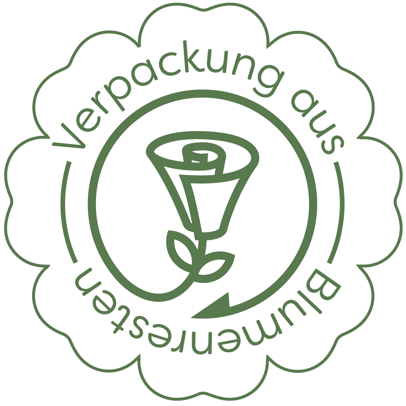 Verpackung aus Blumenresten Sticker